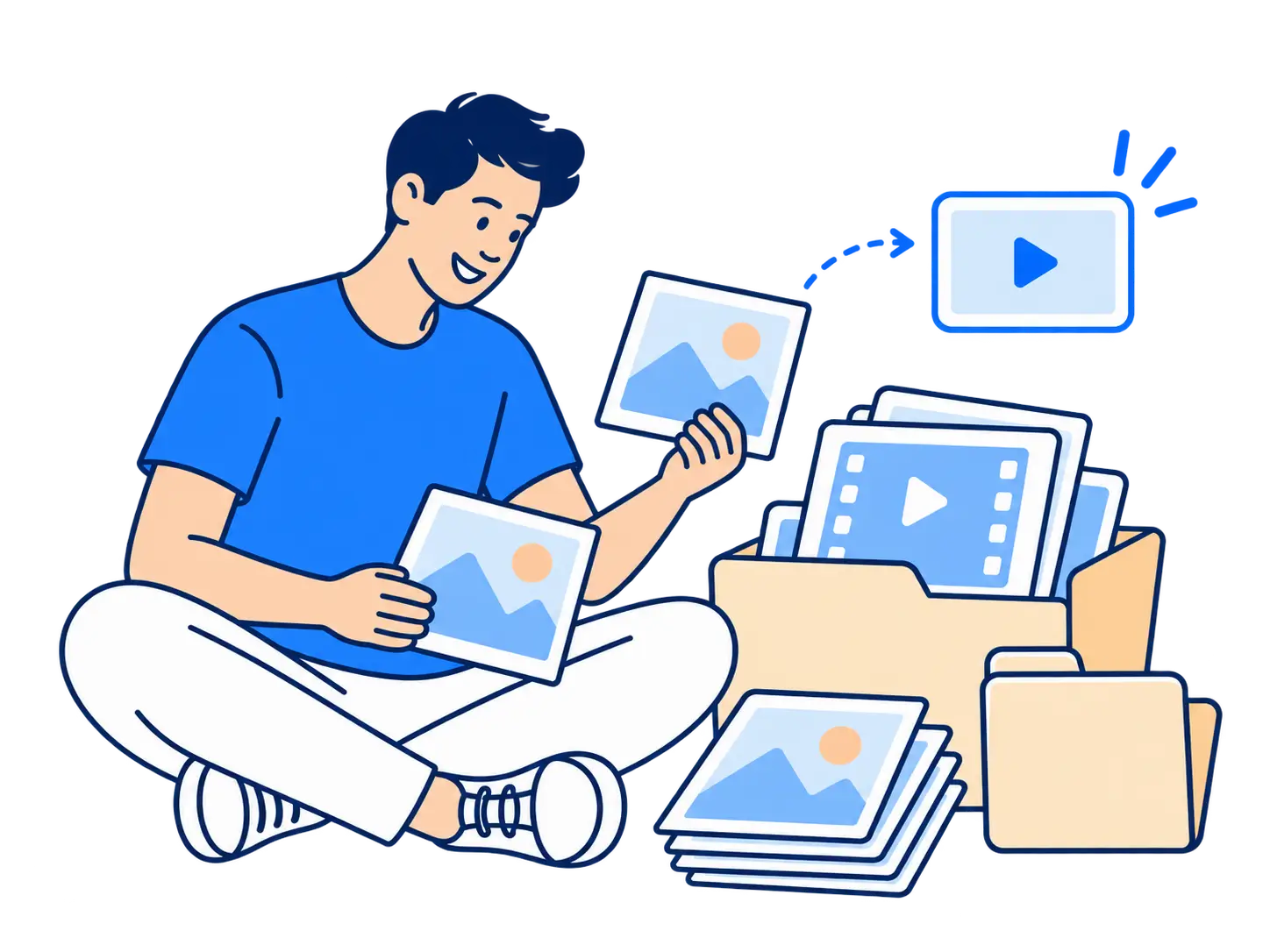 Photos and video ready in your media library