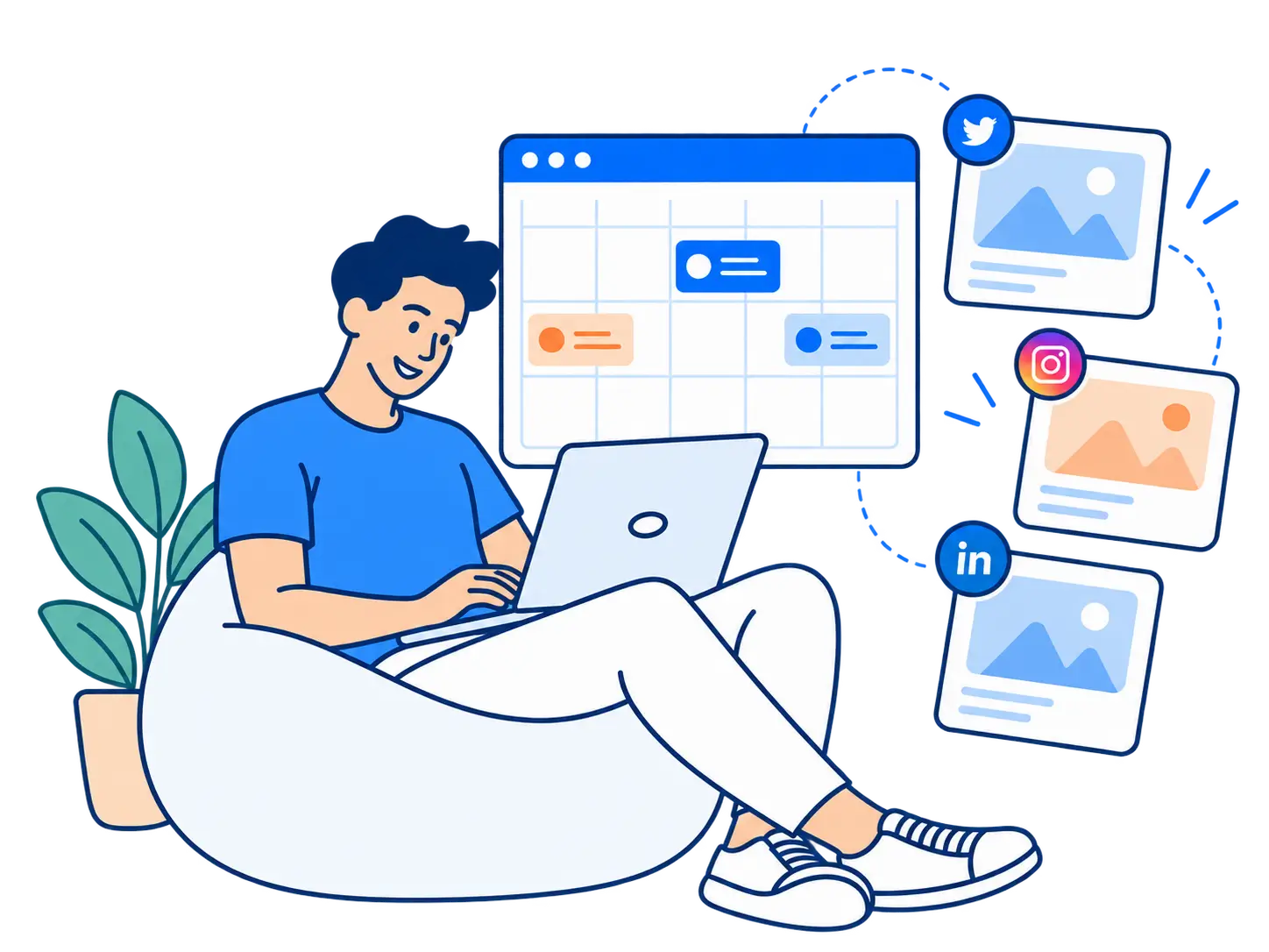 Calendar planning for social posts